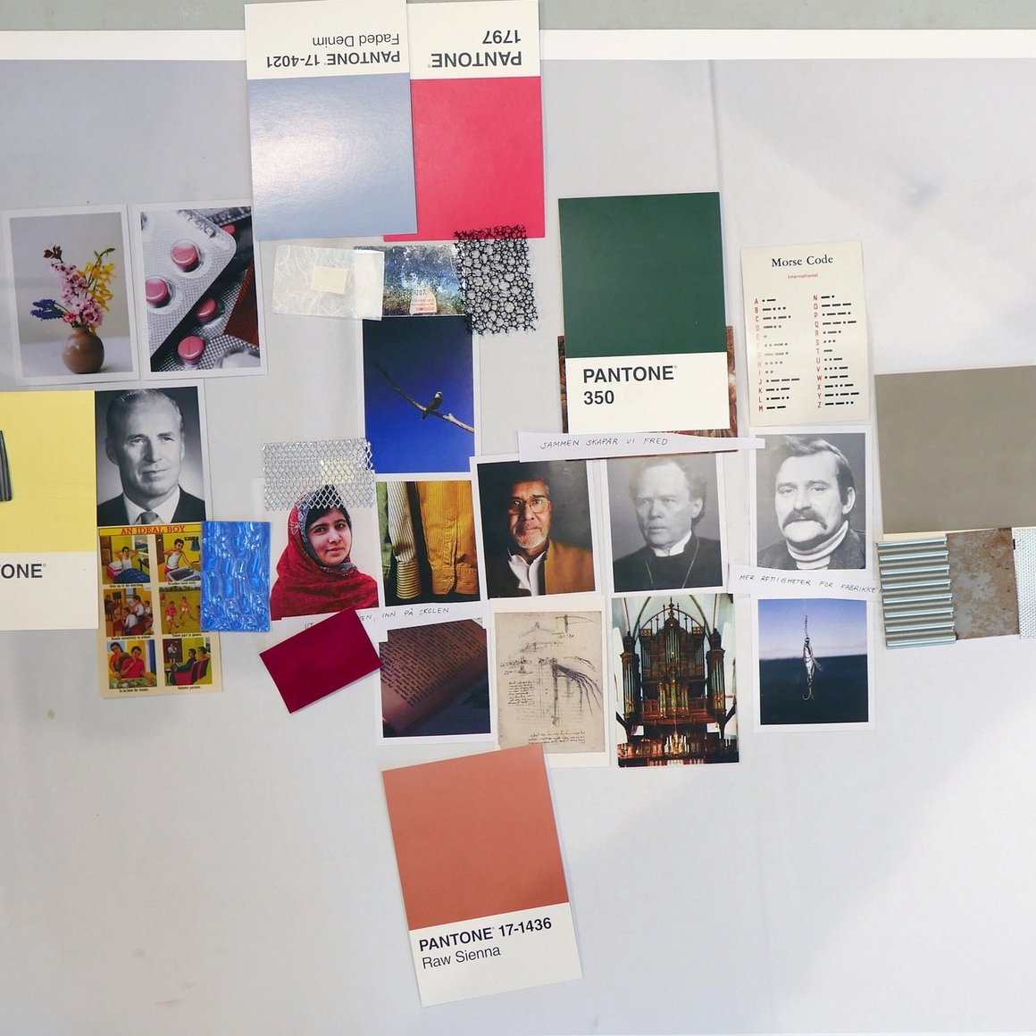 collage of images and colors and textures.