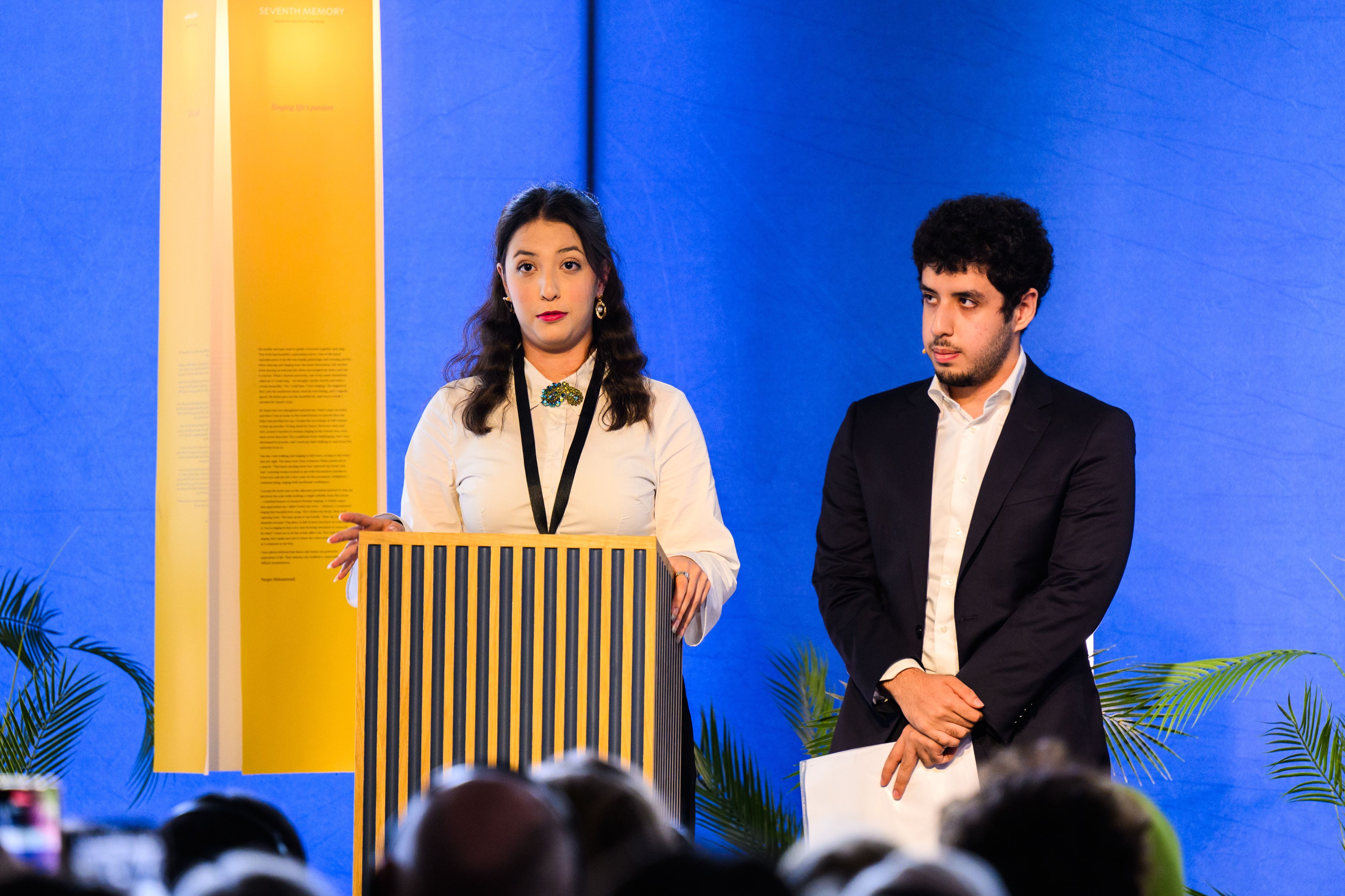 Fra nobel peace conference 2024, Ali og Kiana Rahmani