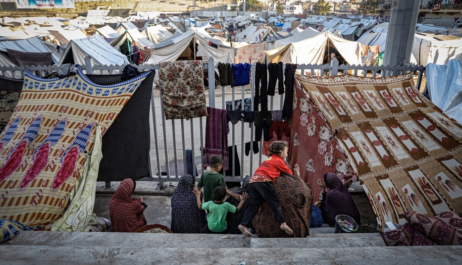 Gaza camp setup for civilians.