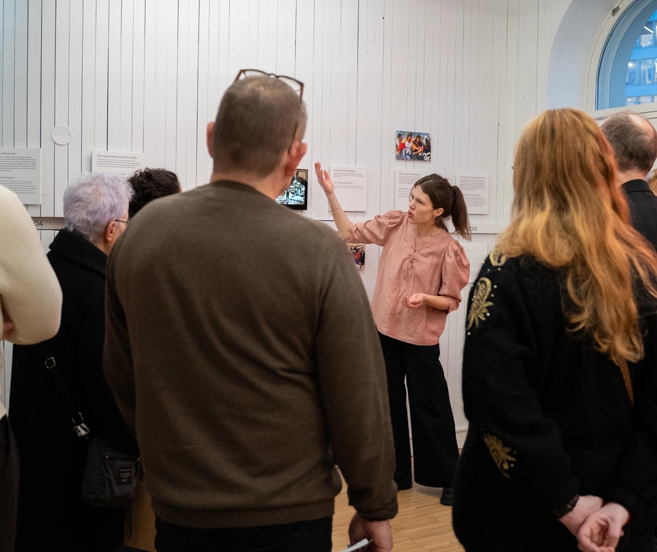guided tour in the peace prize exhibition