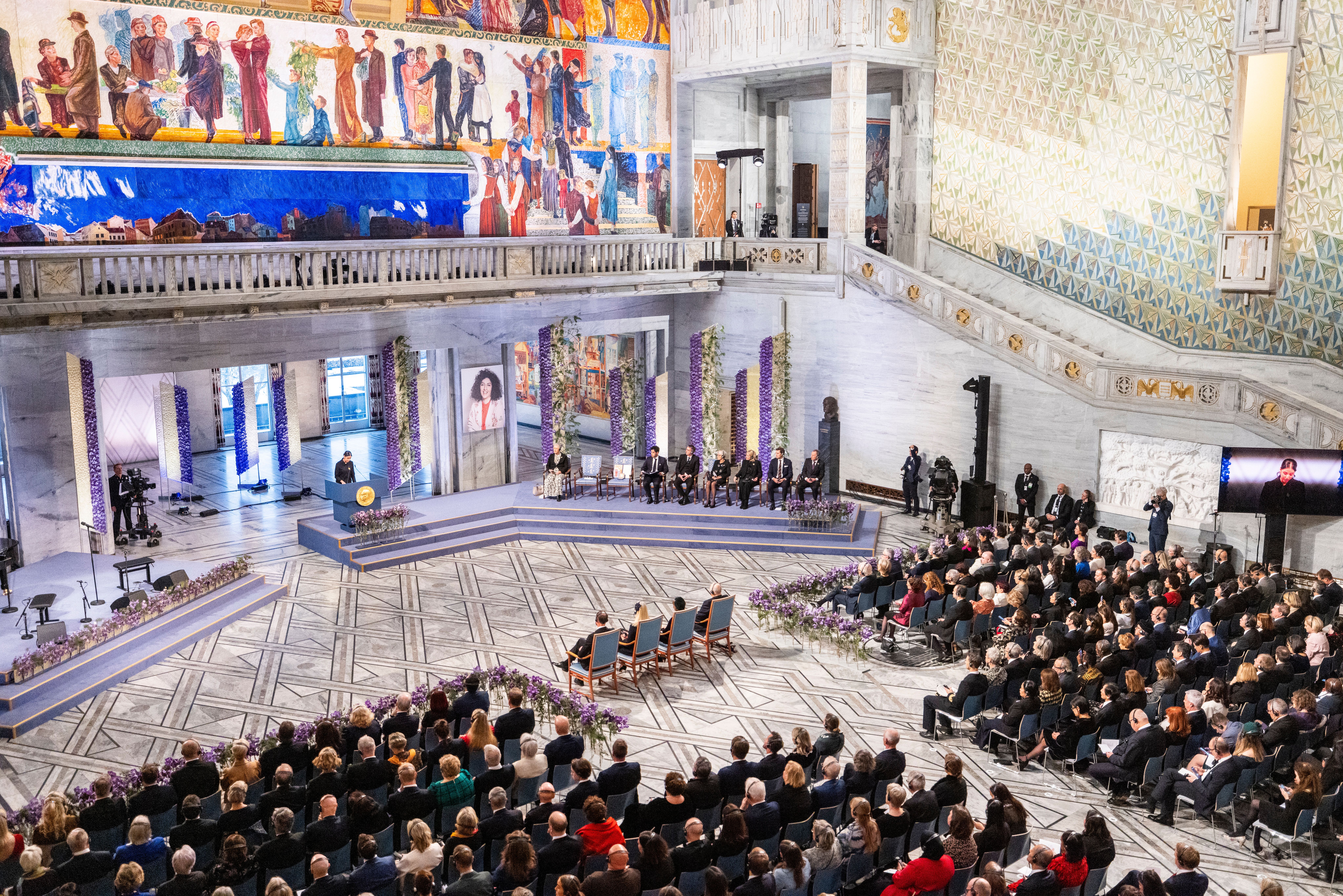 From the city hall Oslo during the ceremony in 2023
