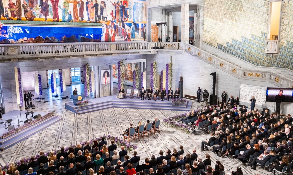 the peace prize ceremony in the city hall