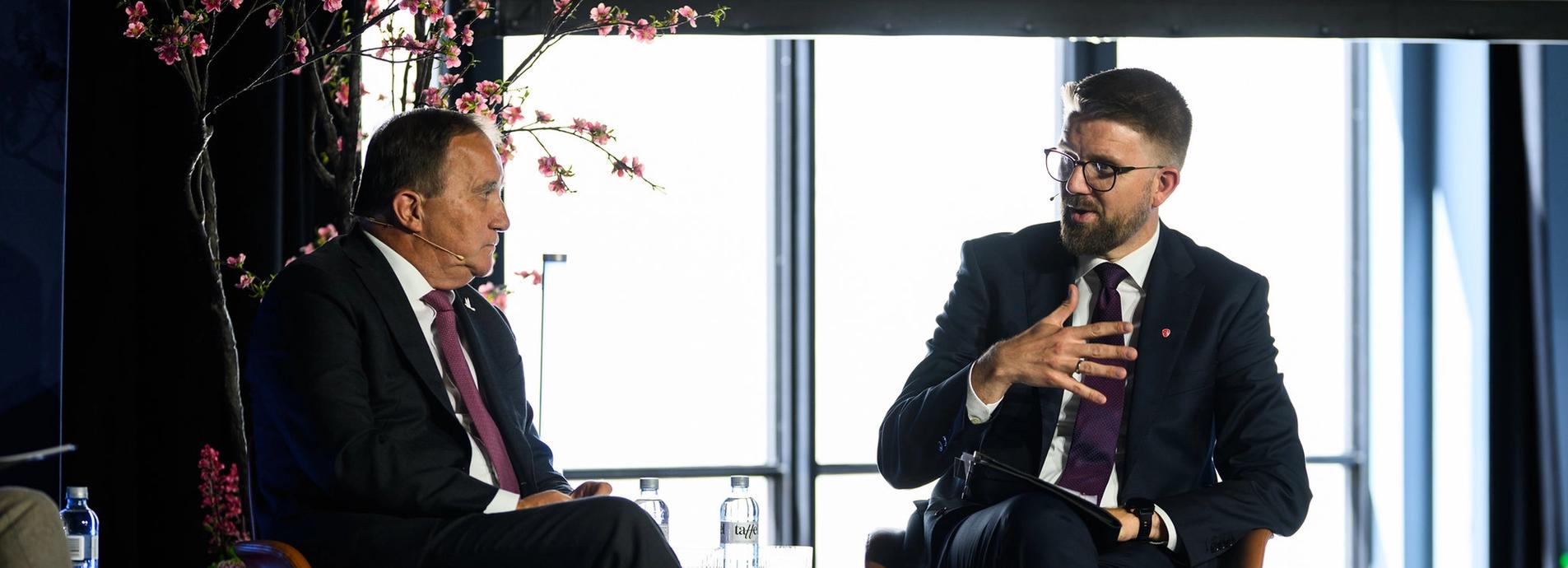 Stefan Löfven and Eivind Vad Petersson.