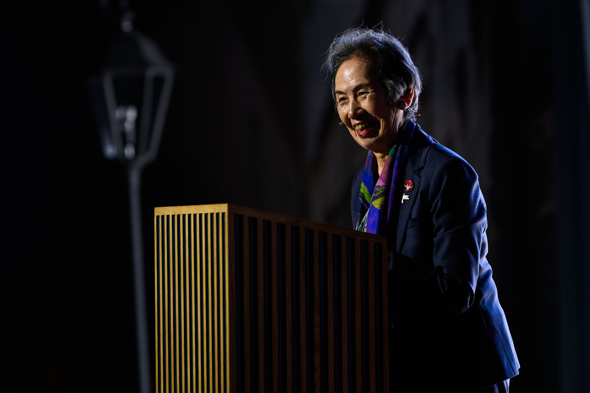 Masako Wada på scenen.