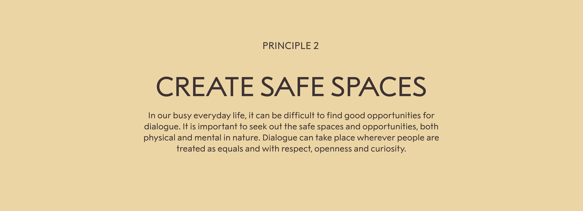 Principle 2: Create safe spaces