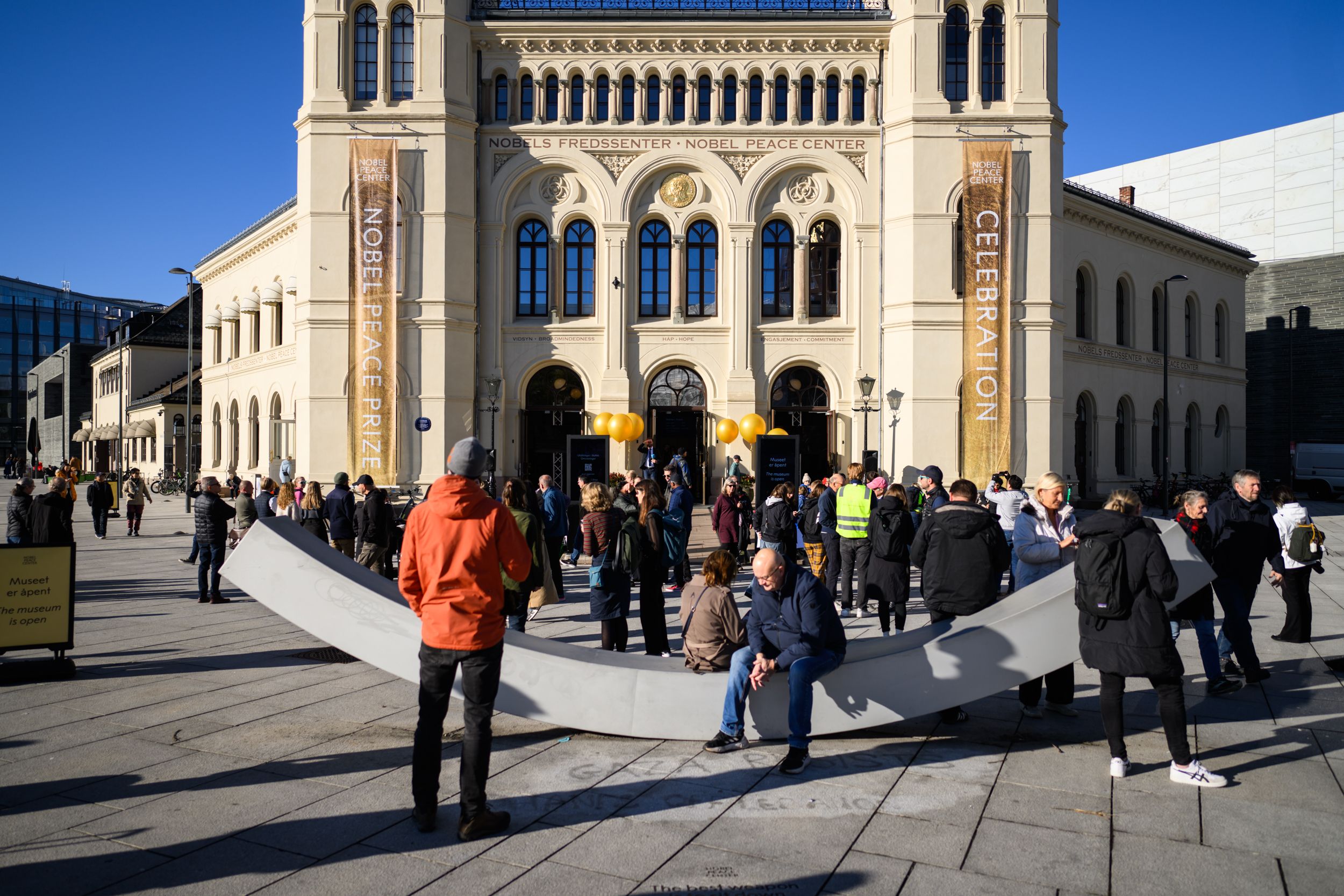 outside the nobel peace center