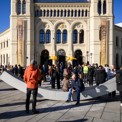 outside the nobel peace center