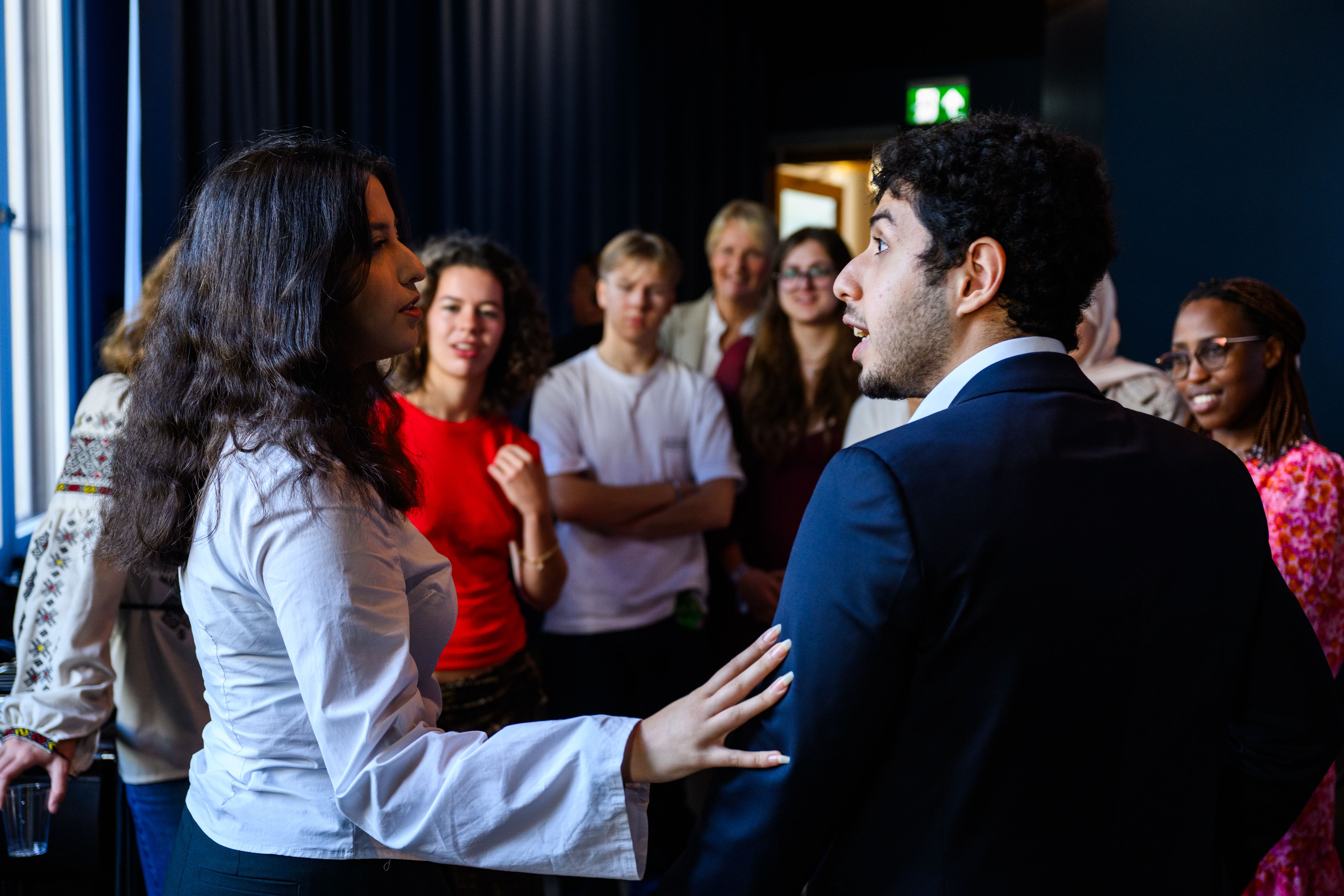 Ali and kiana with UCW students