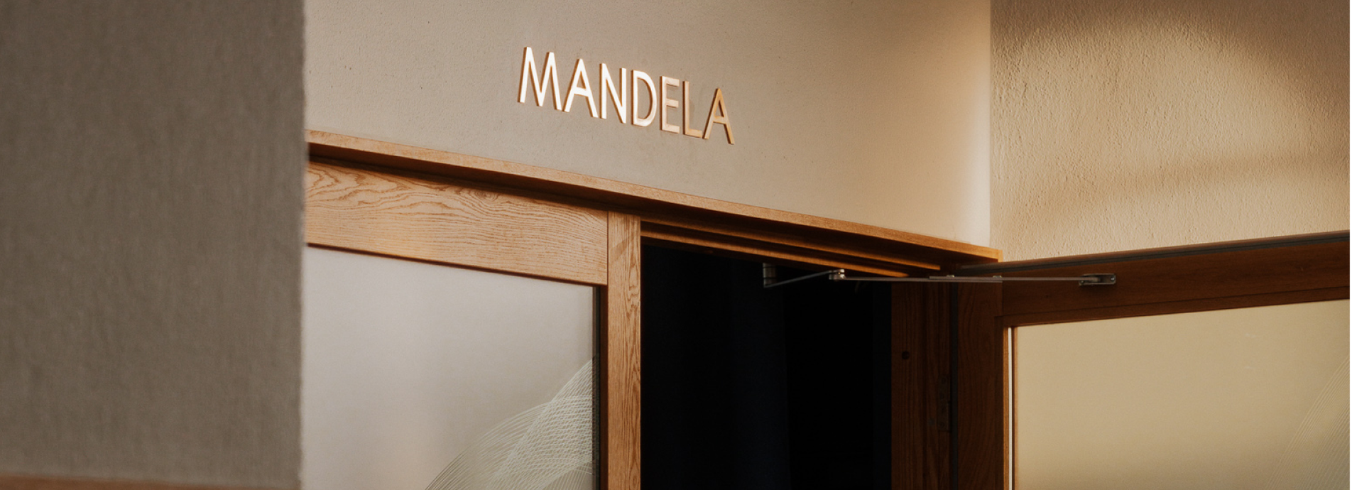 Showing the Mandela room entrance