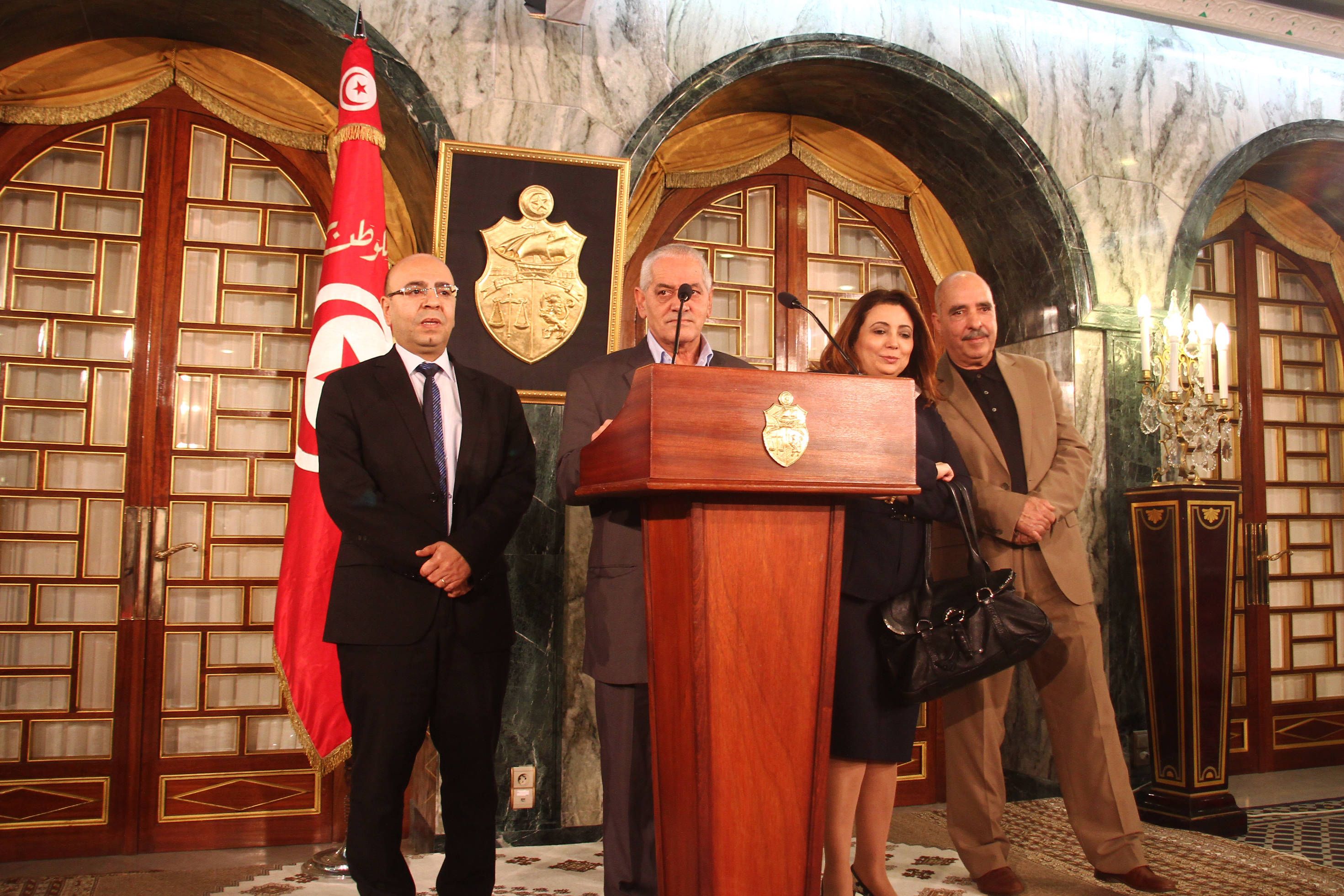 The dialogue quartet on stage in Tunisia.