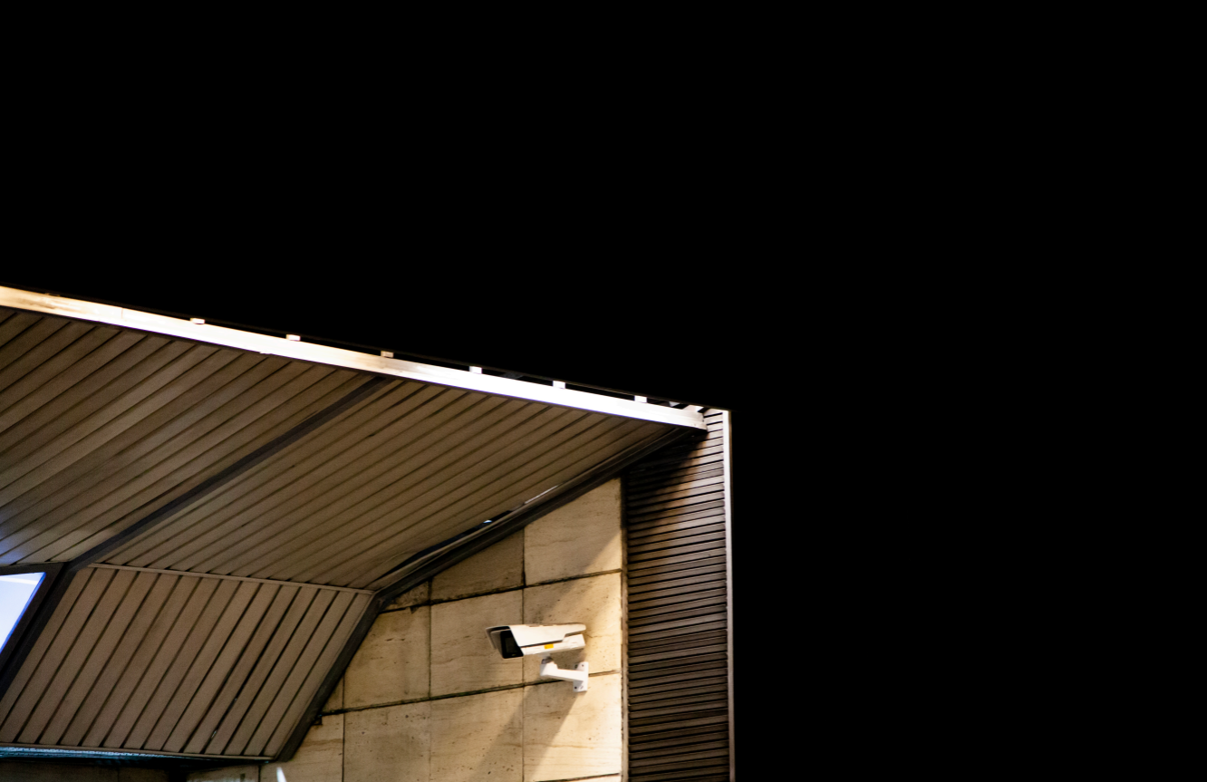 camera surveilence on a wall