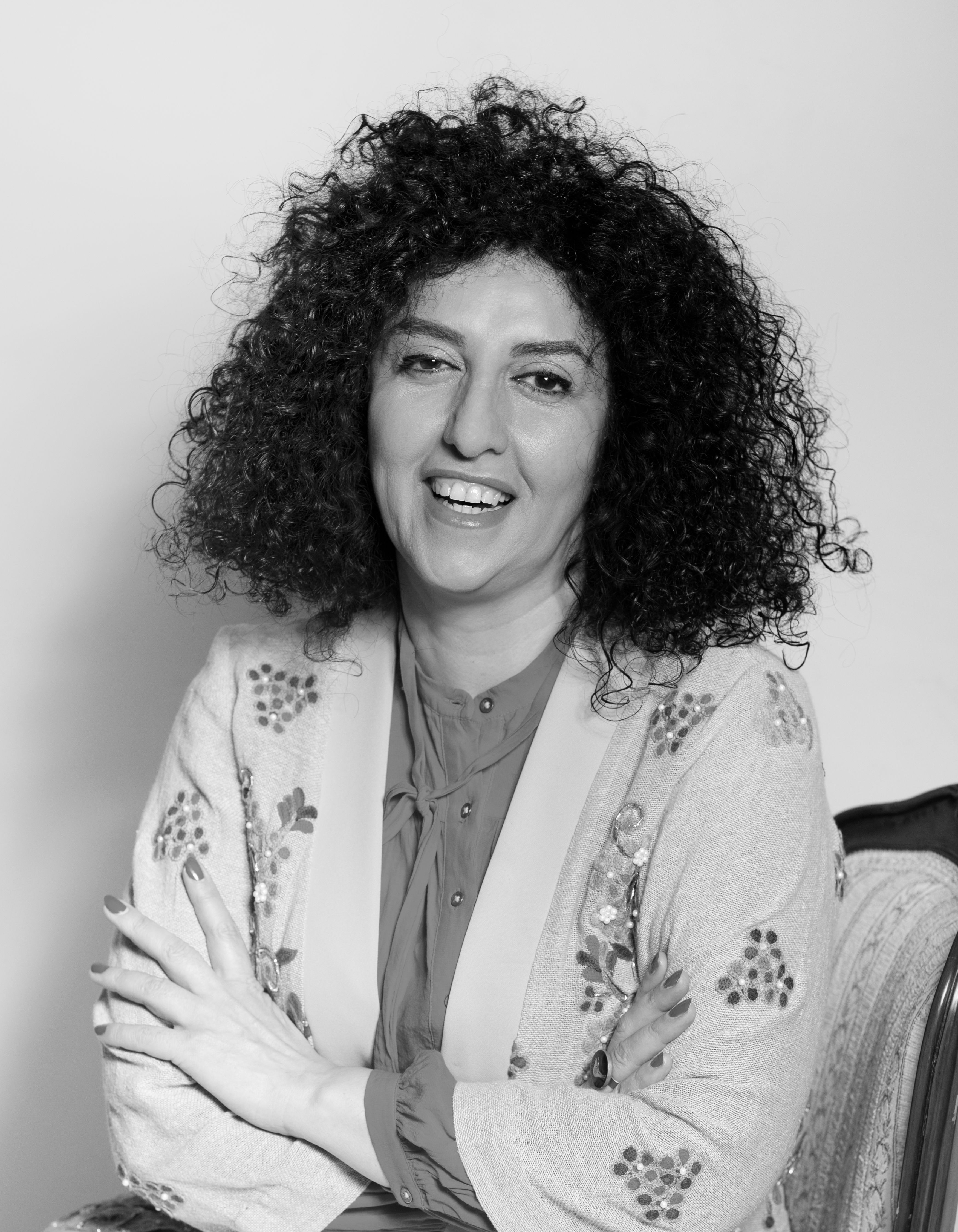 narges mohammadi portrait illustration