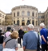 In front of parliament, guided tour