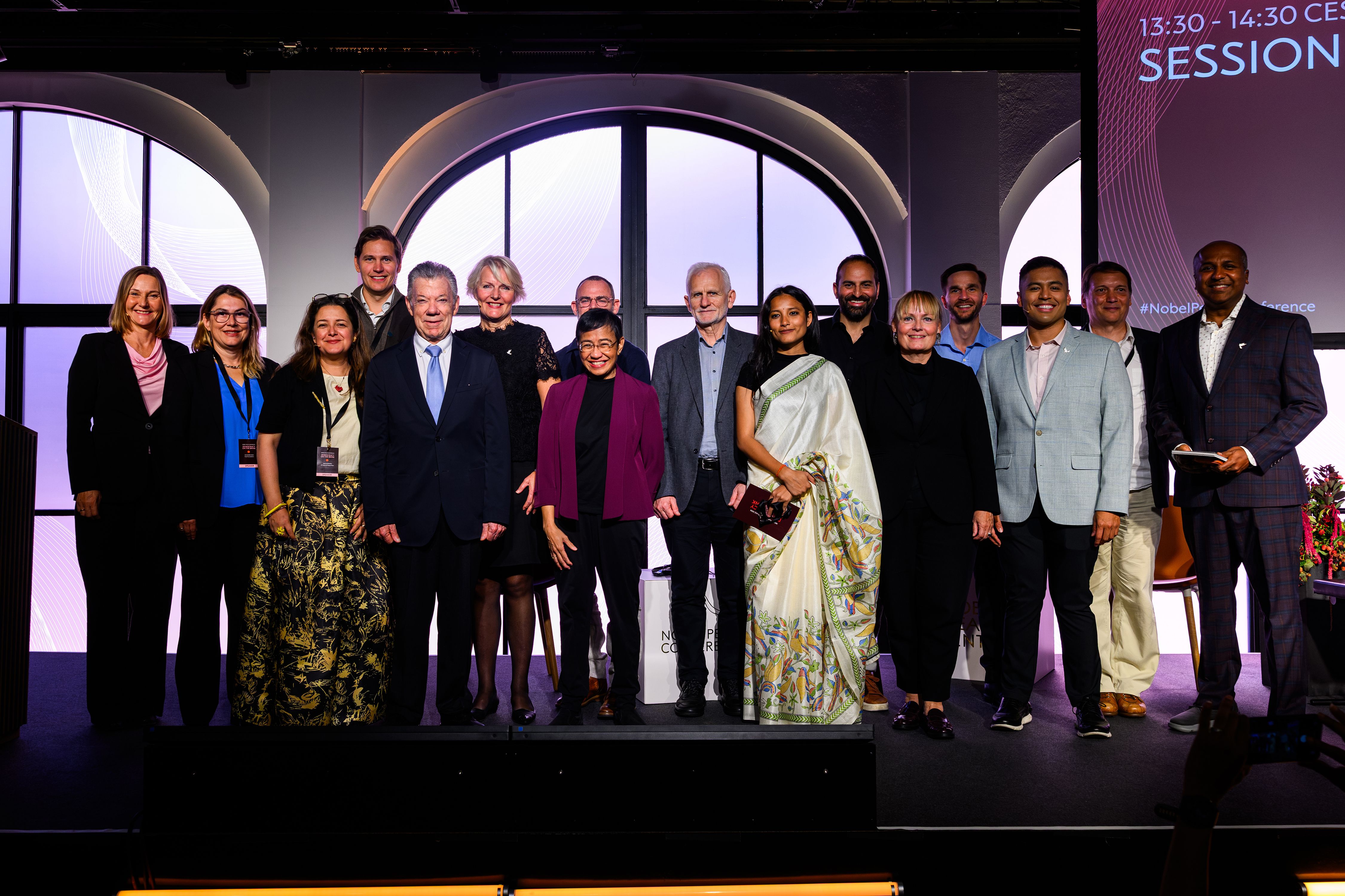 All the conference speakers on stage