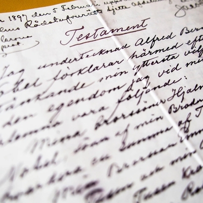 the last will of alfred nobel