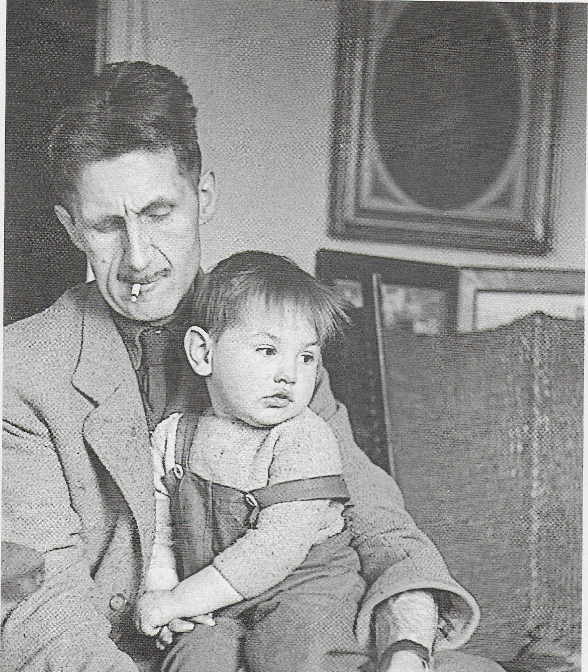 George Orwell with Richard Blair as a child.