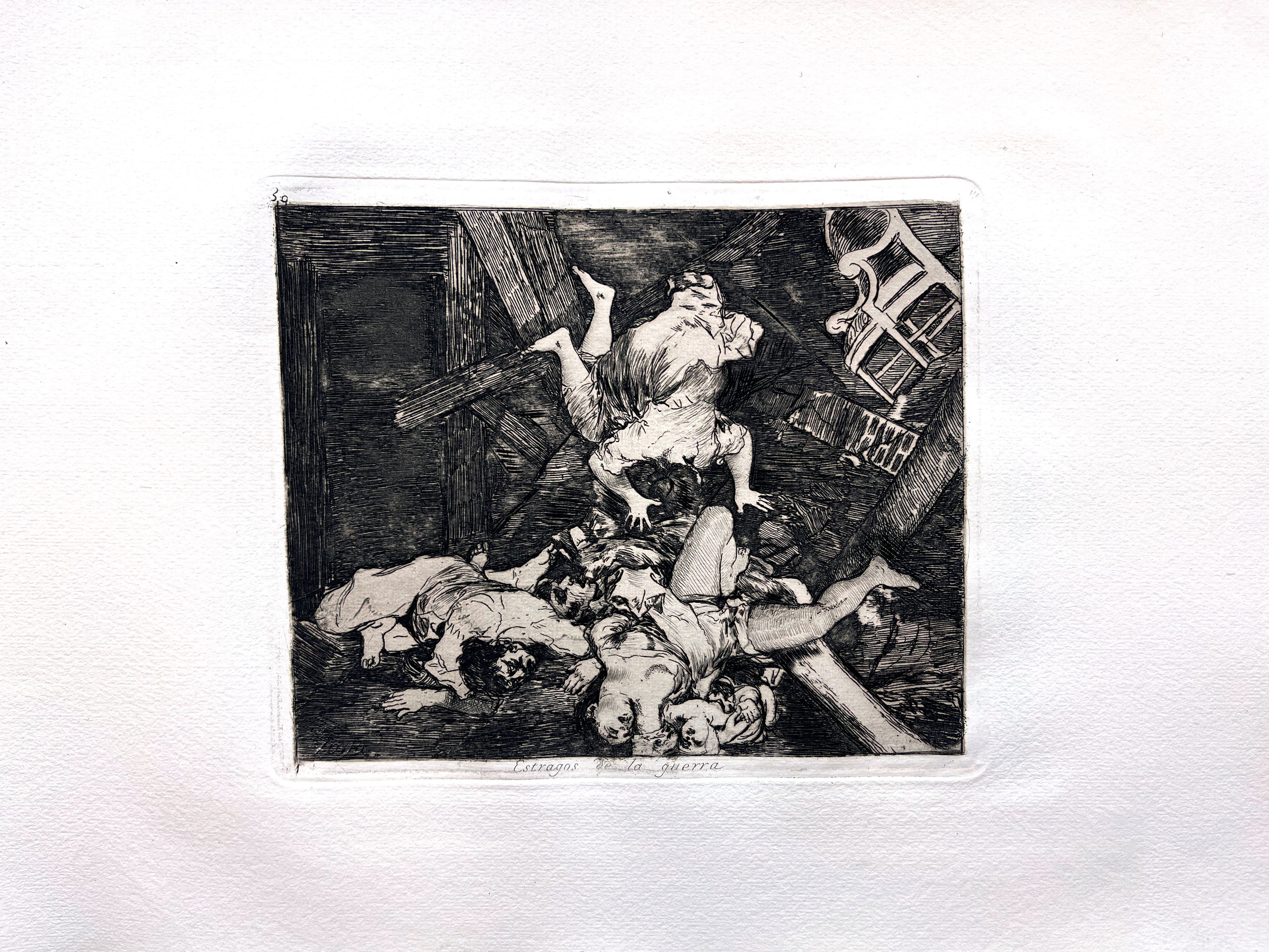 goya illustration showing dead civilians in the remains of a building.