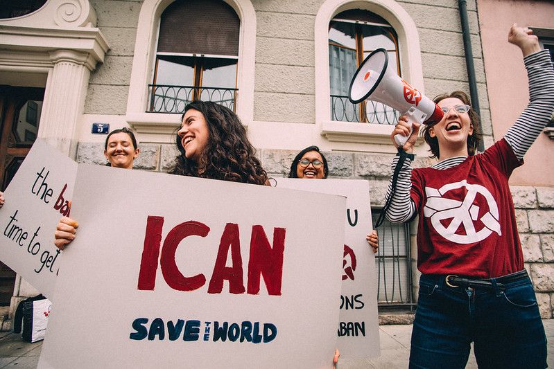 Demonstrasjon ledet av ICAN save the world
