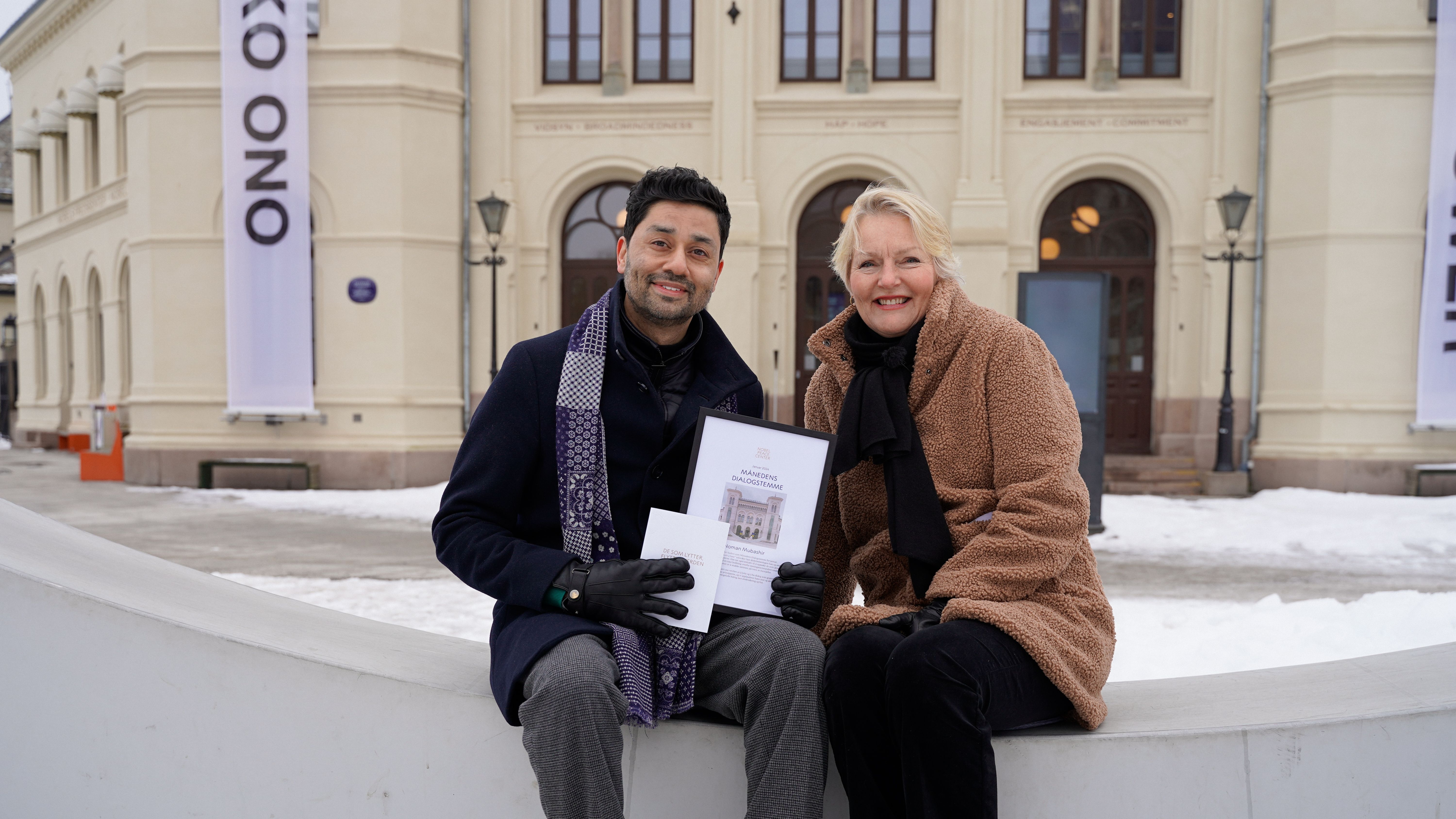 Noman mubashir og Kjersti Fløgstad