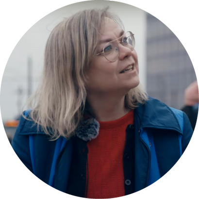 Bilde av mottageren fra Redd Barna, Monica Sydgård.