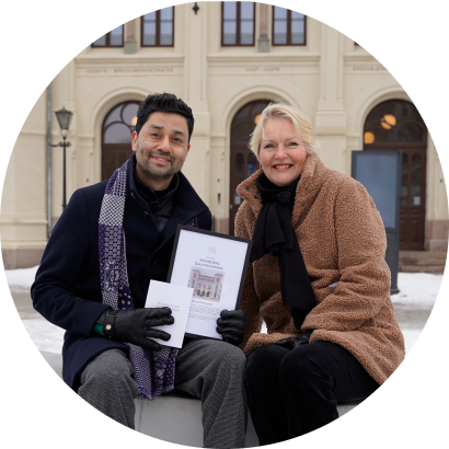 Noman mubashir og Kjersti Fløgstad