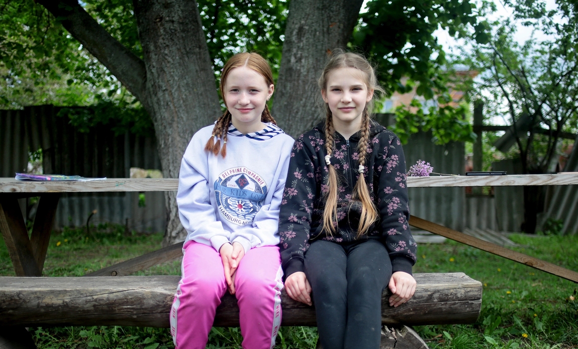 På en benk i en park