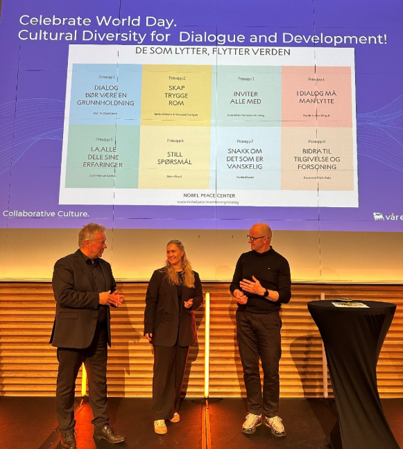kulturkompaniet under en presentasjon om dialogdagen