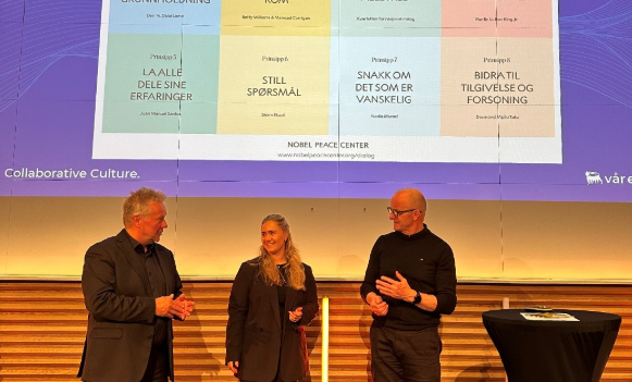 kulturkompaniet under en presentasjon om dialogdagen