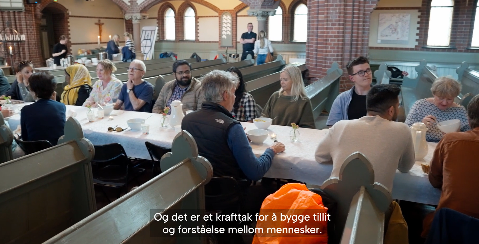 stillbilde fra dokumentasjonsfilmen om arendal på dialogdagen.