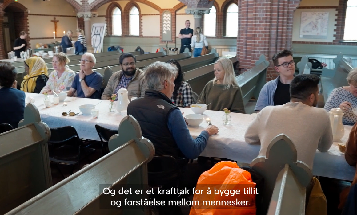 stillbilde fra dokumentasjonsfilmen om arendal på dialogdagen.