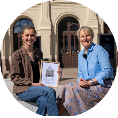 Cajsa på fredsbenken