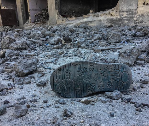 Sko funnet i ruinene i Syria