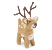 Lite reinsdyr pynt, tovet i ull