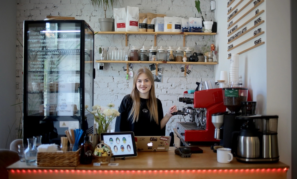 bak disken på en cafe