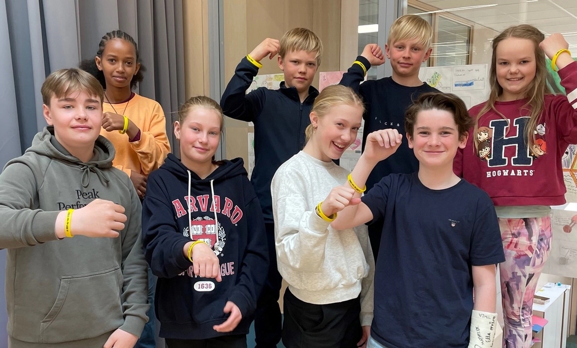 Bilde av elever fra Steinskjer skole