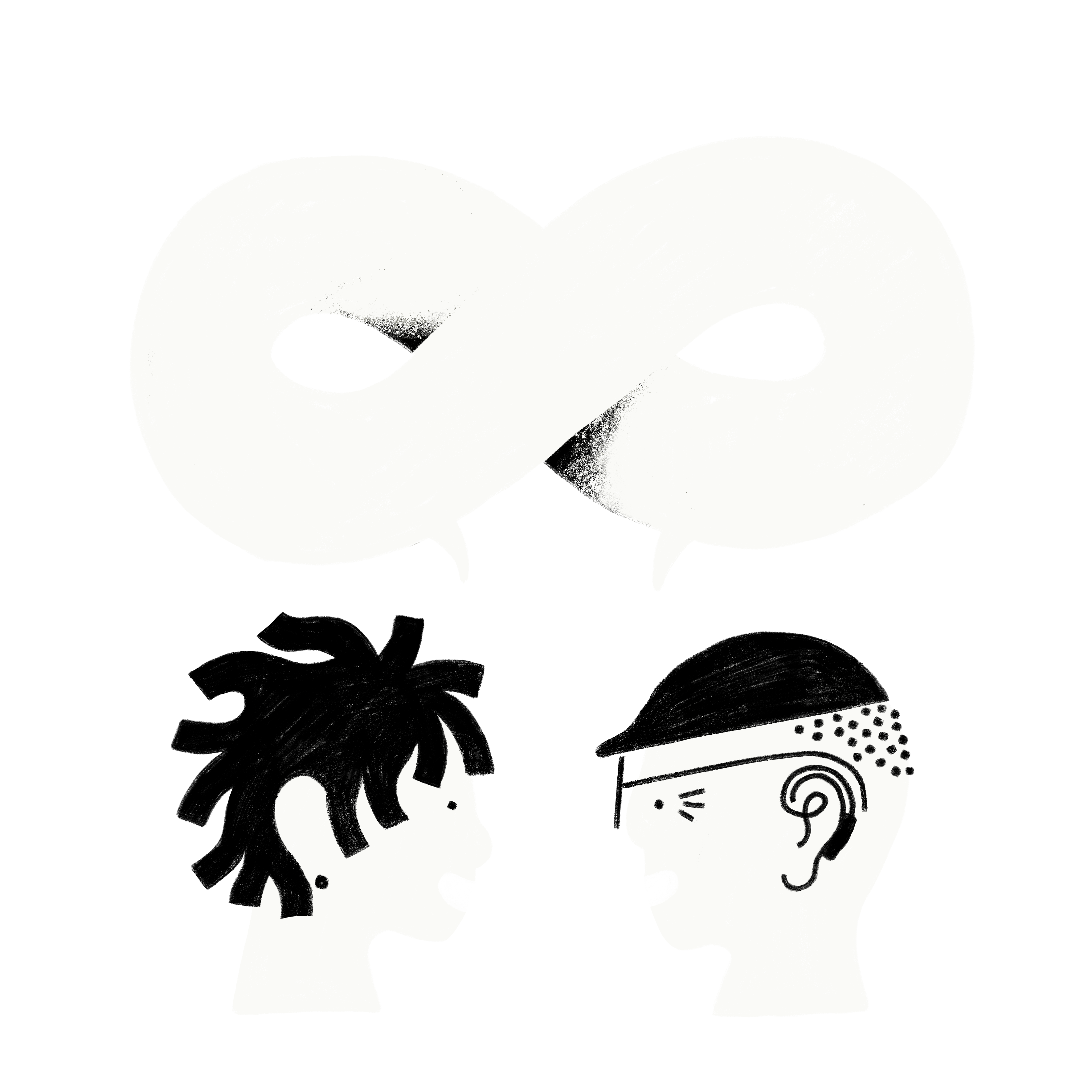 illustrasjon som viser et hode som prater