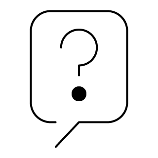 Ikon: Snakkeboble med spørsmålstegn