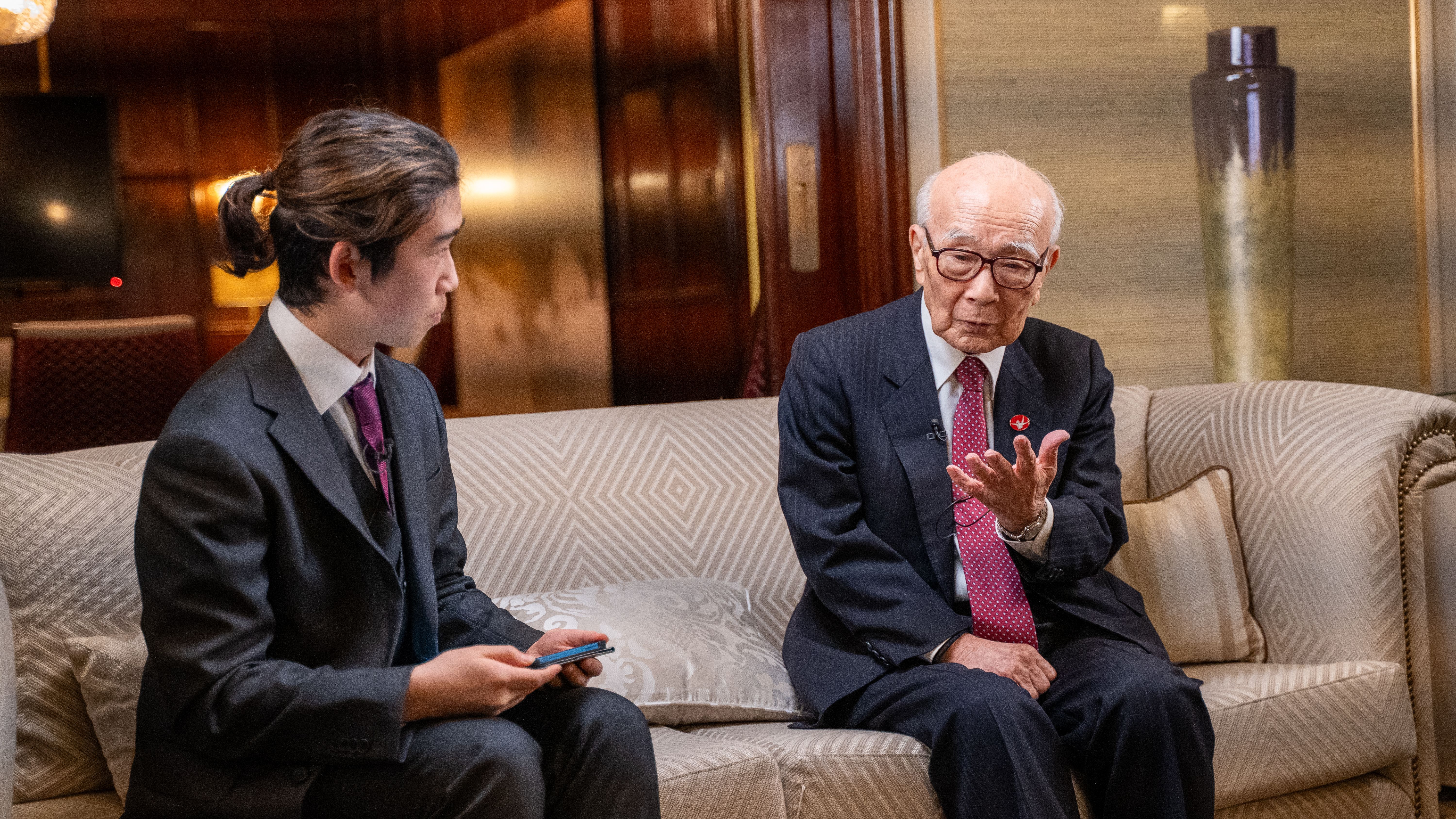 Stillbilde fra videointervju med hibakusha