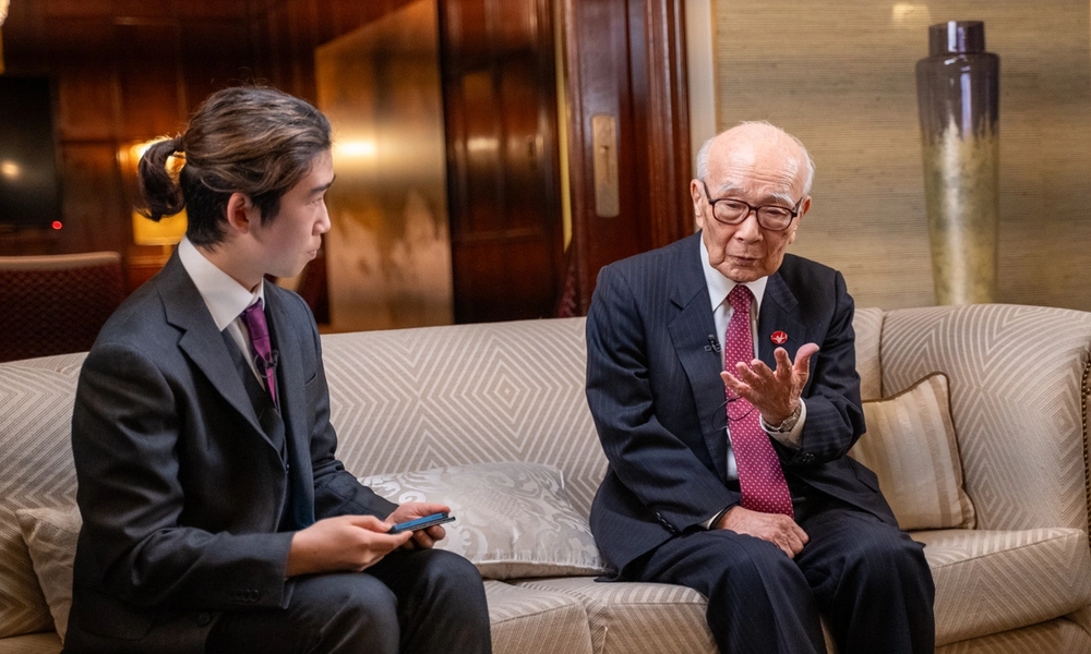 Stillbilde fra videointervju med hibakusha