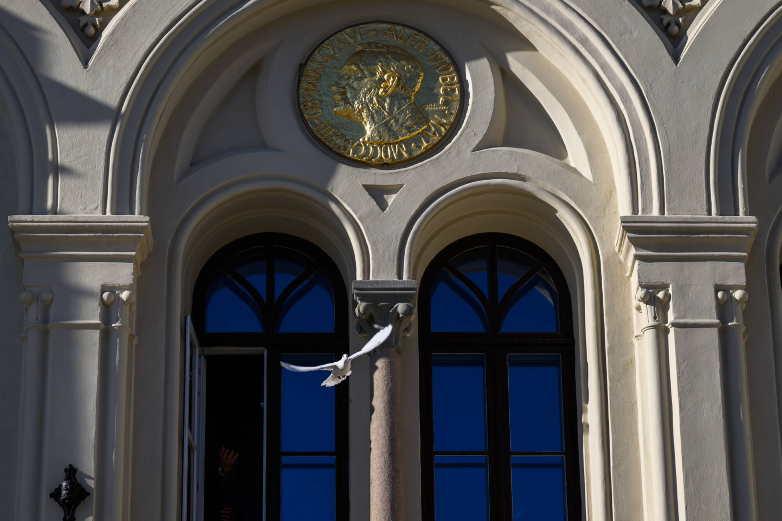 fredssenteret fasade og fredsdue