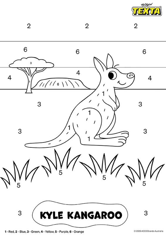 Colouring sheet — Colour by Number Sheet