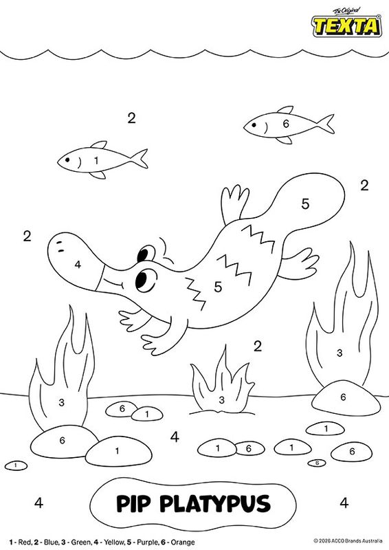 Colouring sheet — Colour by Number Sheet