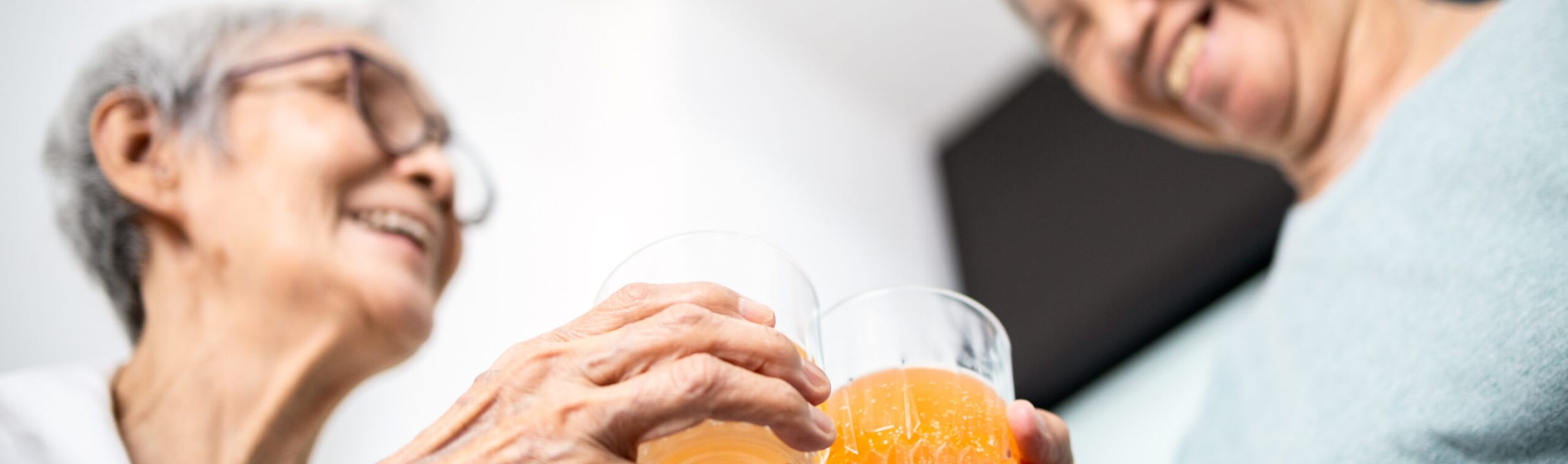older adults boosting immune system with healthy drinks