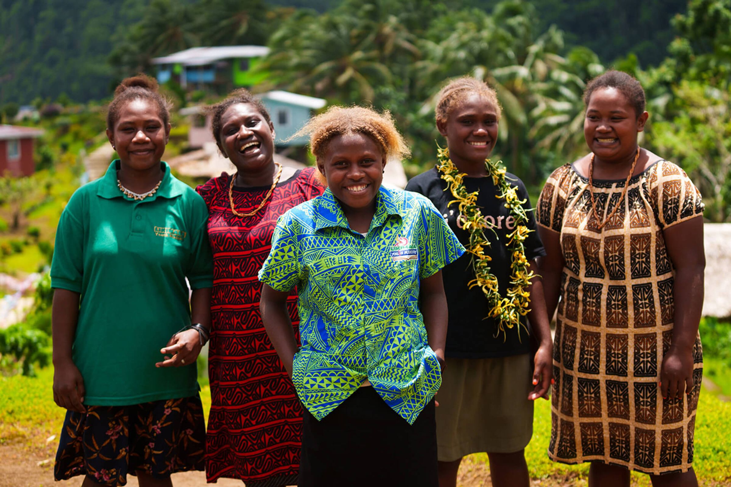 Group of people smiling