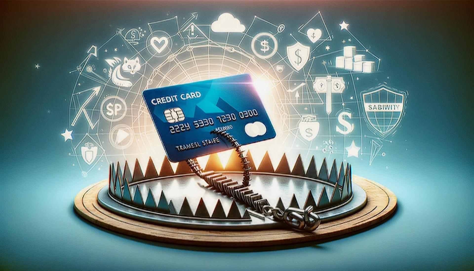 Smart credit card use avoiding debt trap towards financial stability.