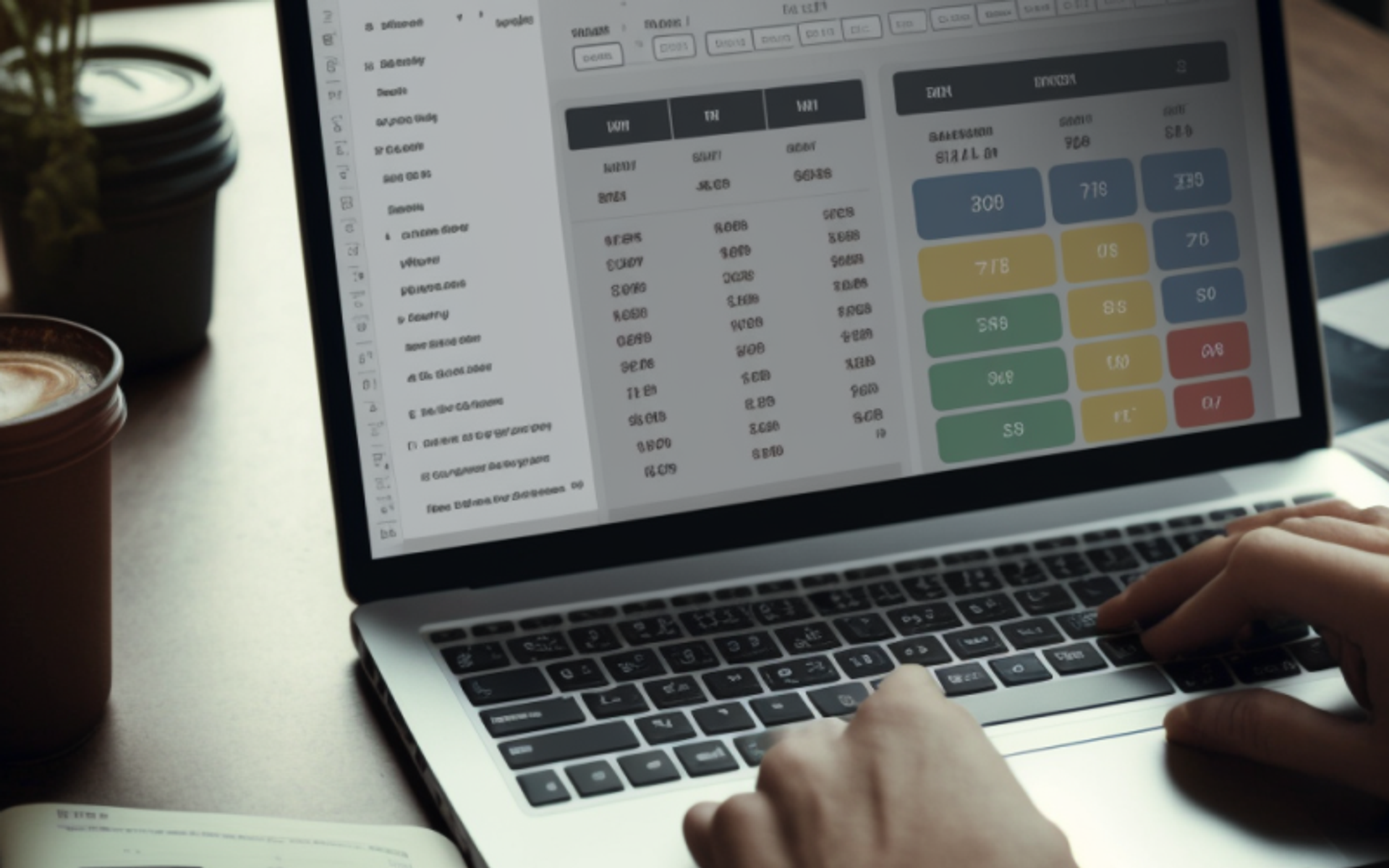 Person using budgeting software on their laptop