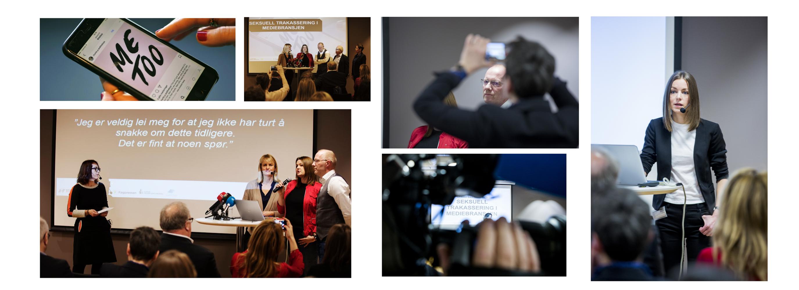 15. desember presenterte NR og de øvroge medieorganisasjonene den felles kartlegging av seksuell trakassering i mediebransjen.Foto: Andrea Gjestvang, Journalisten og NTB scanpix