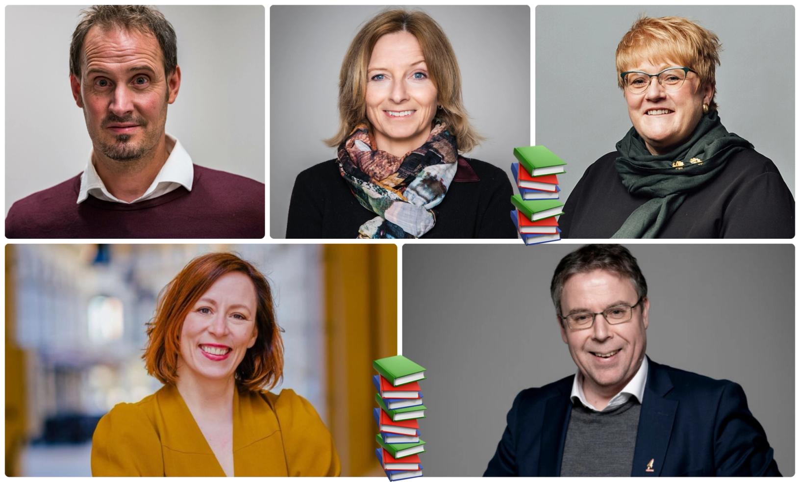 Bilde av paneldeltakere og møteleder