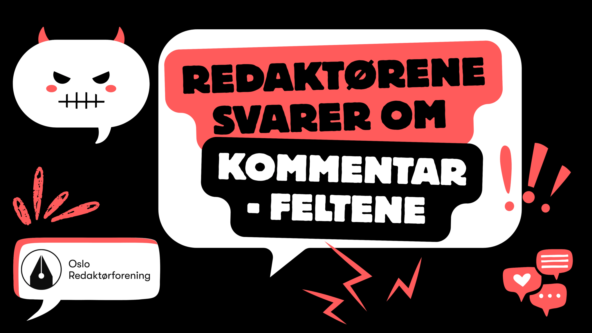 Plakat debattmøte Oslo Redaktørforening kommentarfelt