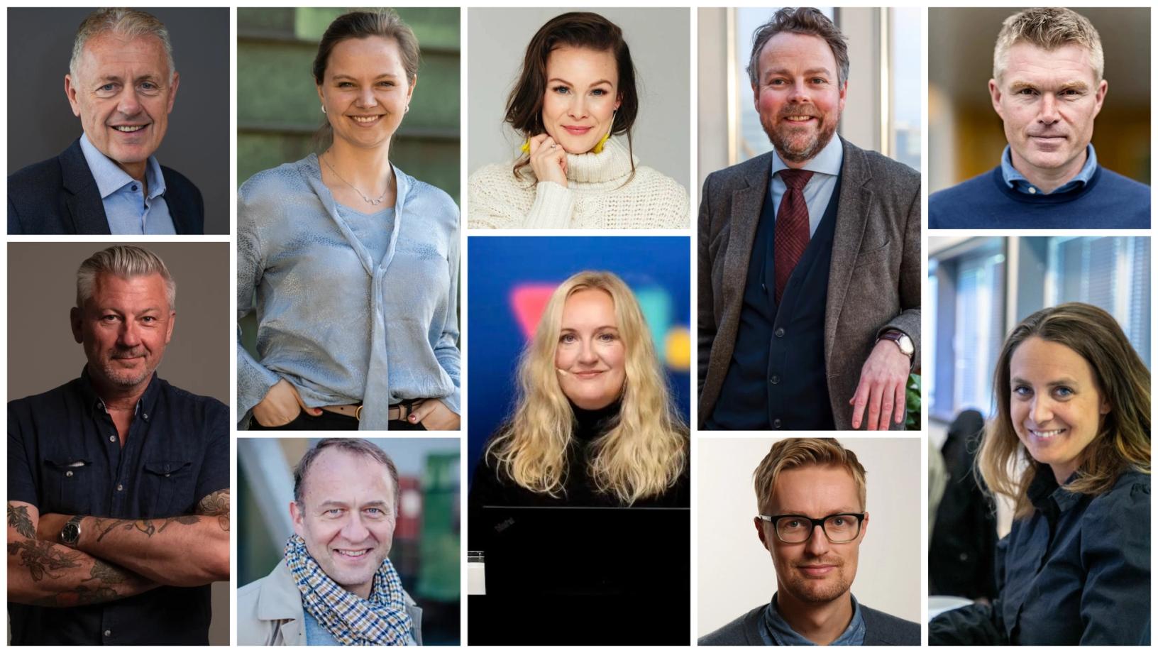 Redaktørene på bildet har alle enten blitt tildelt studie- eller konferansestipend de siste par årene - f.v. Gunnar Stavrum (Nettavisen) og Harald Birkevold (Stavanger Aftenblad), Andrea Rognstrand (Forsvarets forum) og Peter Raaum (Motor), Martine Brenne (Dagbladet) og Liv Skotheim (Bergens Tidende), Torbjørn Røe Isaksen (E24) og Rune Endresen (Nord24/Nordlys), Hallstein Vemøy (NRK) og Cecilie Berntsen Jåsund (NRK Rogaland).